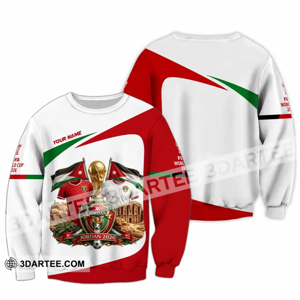 Unisex Shirt - Custom Jordan World Cup 2026 3D Shirt - Long Sleeve / S - T-shirt