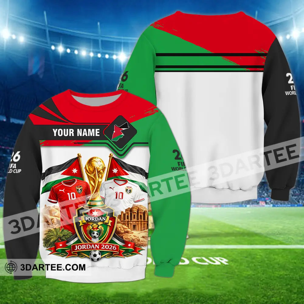 Unisex Shirt - Custom Jordan World Cup 2026 3D Shirt - Long Sleeve / S - T-shirt