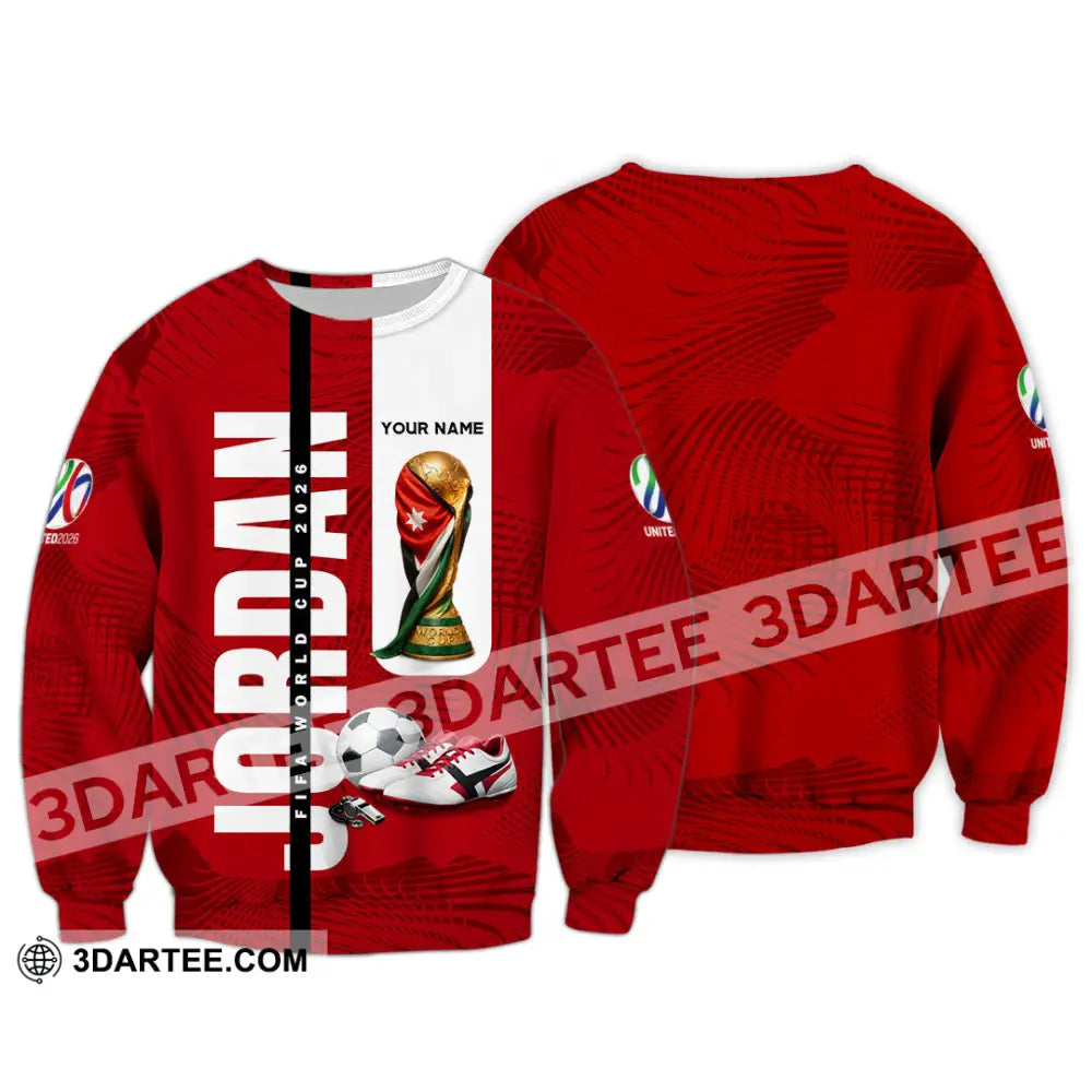 Unisex Shirt - Custom Jordan World Cup 2026 3D Shirt Long Sleeve / S T-shirt