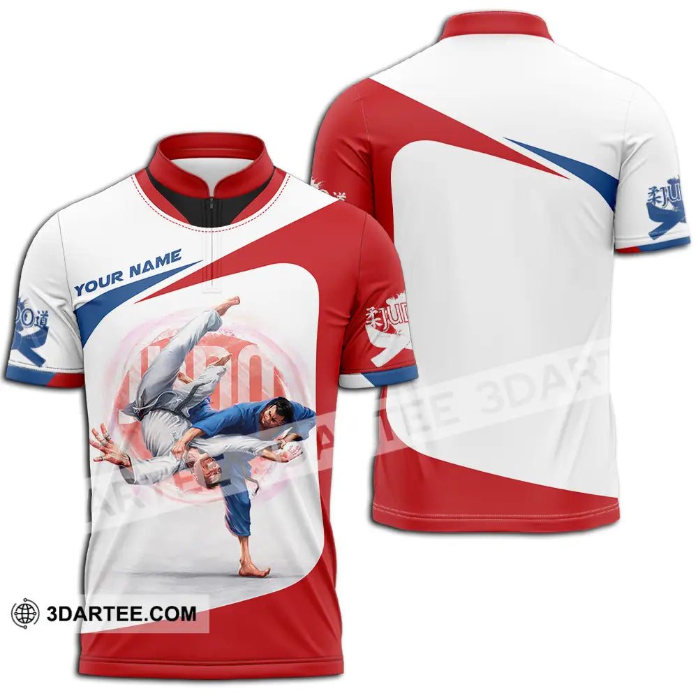Unisex Shirt - Custom Judo 3D Shirt Zipper Polo Shirt / S T-shirt
