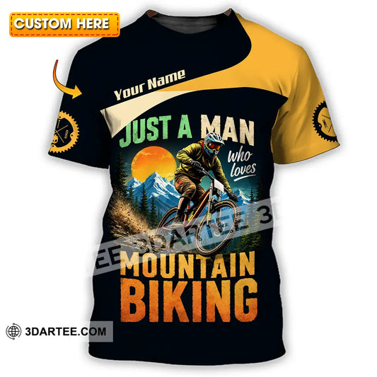 Unisex Shirt - Custom Just A Man Mountain Biking Shirt - T-shirt