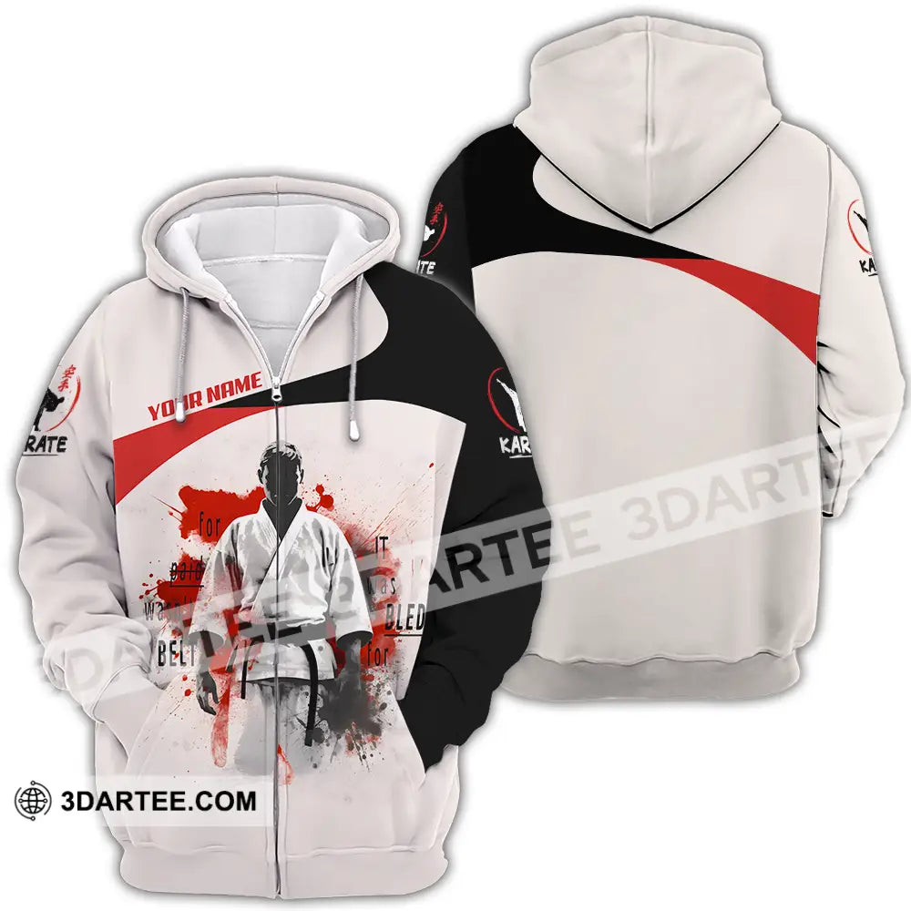 Unisex Shirt - Custom Karate Player Shirt Zipper Hoodie / S T-shirt