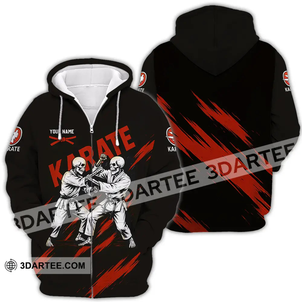 Unisex Shirt - Custom Karate Sport Shirt Zipper Hoodie / S T-shirt