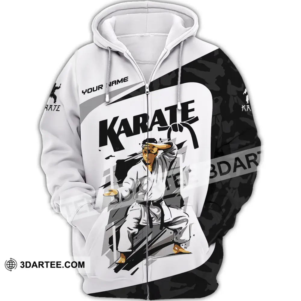 Unisex Shirt - Custom Karate Sport Shirt Zipper Hoodie / S T-shirt