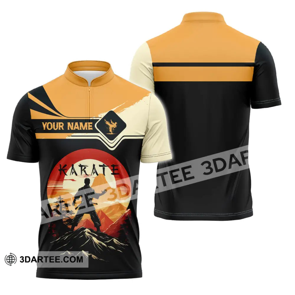 Unisex Shirt - Custom Karate Shirt Zipper Polo Shirt / S T-shirt