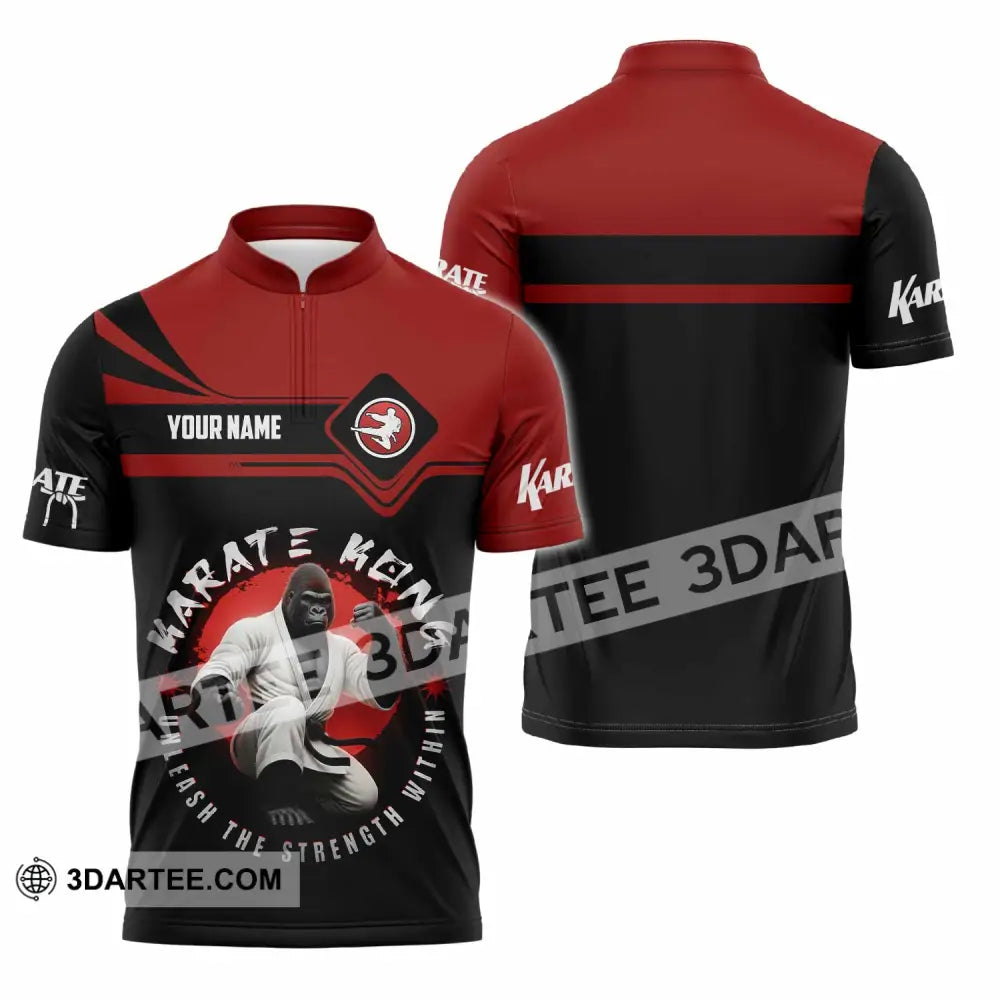Unisex Shirt Custom Karate Shirt Zipper Polo Shirt / S T shirt