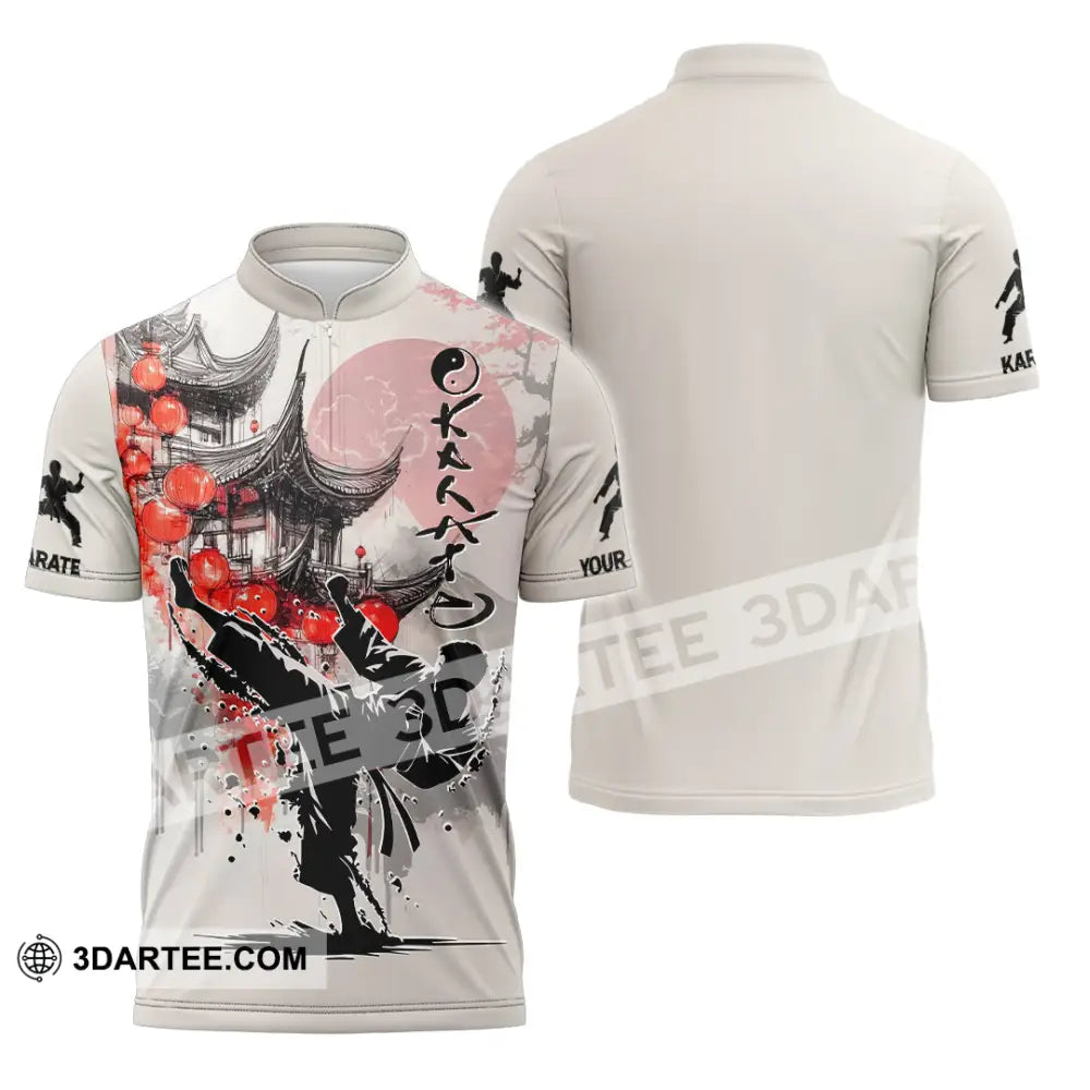 Unisex Shirt - Custom Karate Shirt Zipper Polo Shirt / S T-shirt