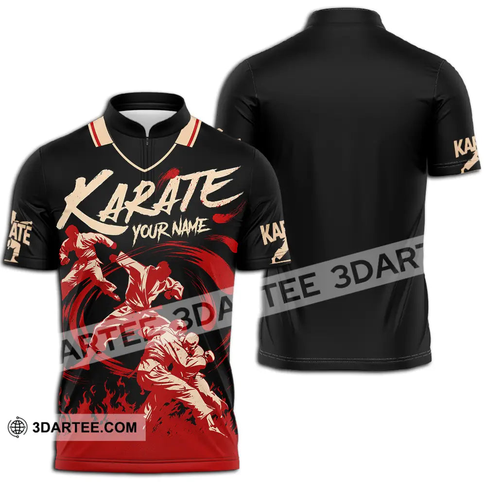 Unisex Shirt - Custom Karate Shirt - Zipper Polo Shirt / S - T-shirt