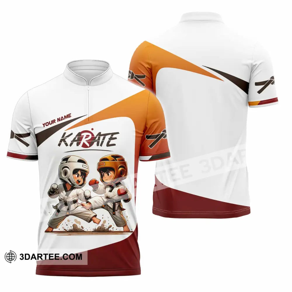 Unisex Shirt - Custom Karate Shirt Zipper Polo Shirt / S T-shirt