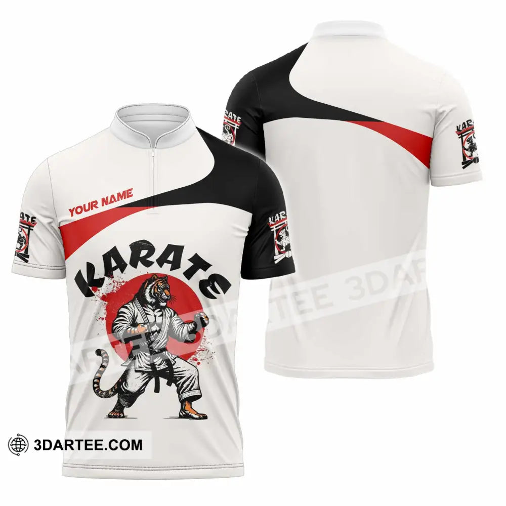Unisex Shirt - Custom Karate Shirt Zipper Polo Shirt / S T-shirt