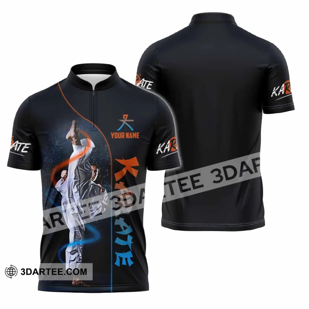 Unisex Shirt - Custom Karate Shirt Zipper Polo Shirt / S T-shirt