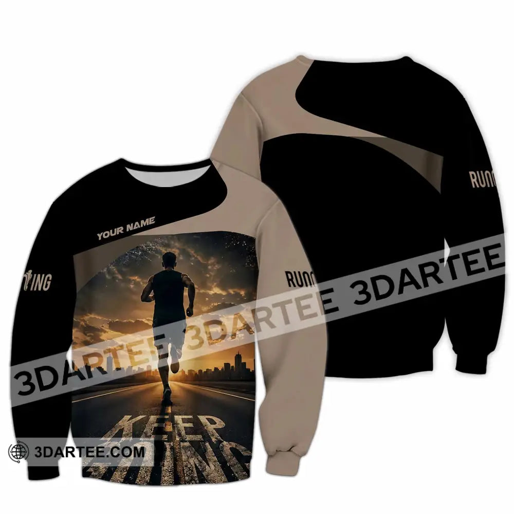 Unisex Shirt - Custom Keep Going Running Shirt - Long Sleeve / S - T-shirt