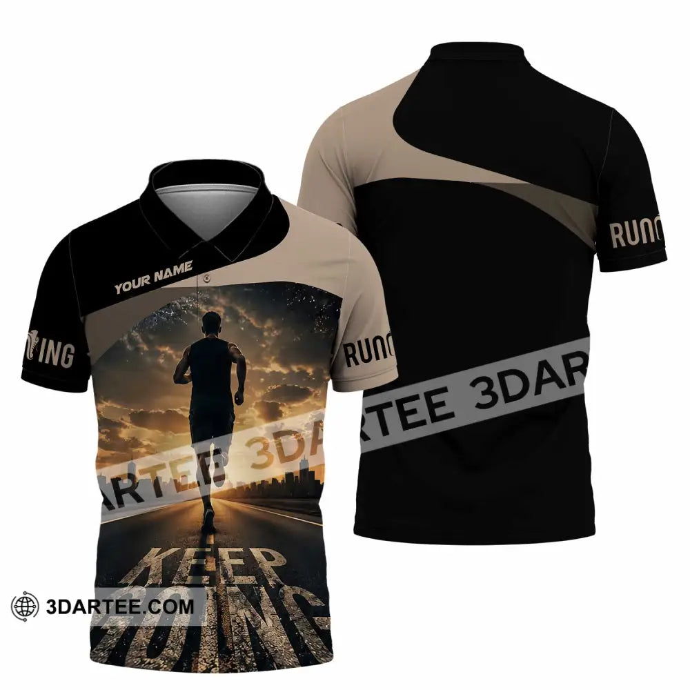 Unisex Shirt - Custom Keep Going Running Shirt - Polo Shirt / S - T-shirt