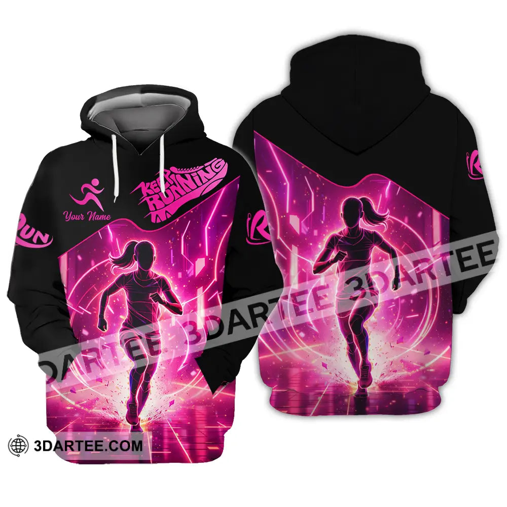 Unisex Shirt - Custom Keep Running 3D Shirt - Hoodie / S - T-shirt