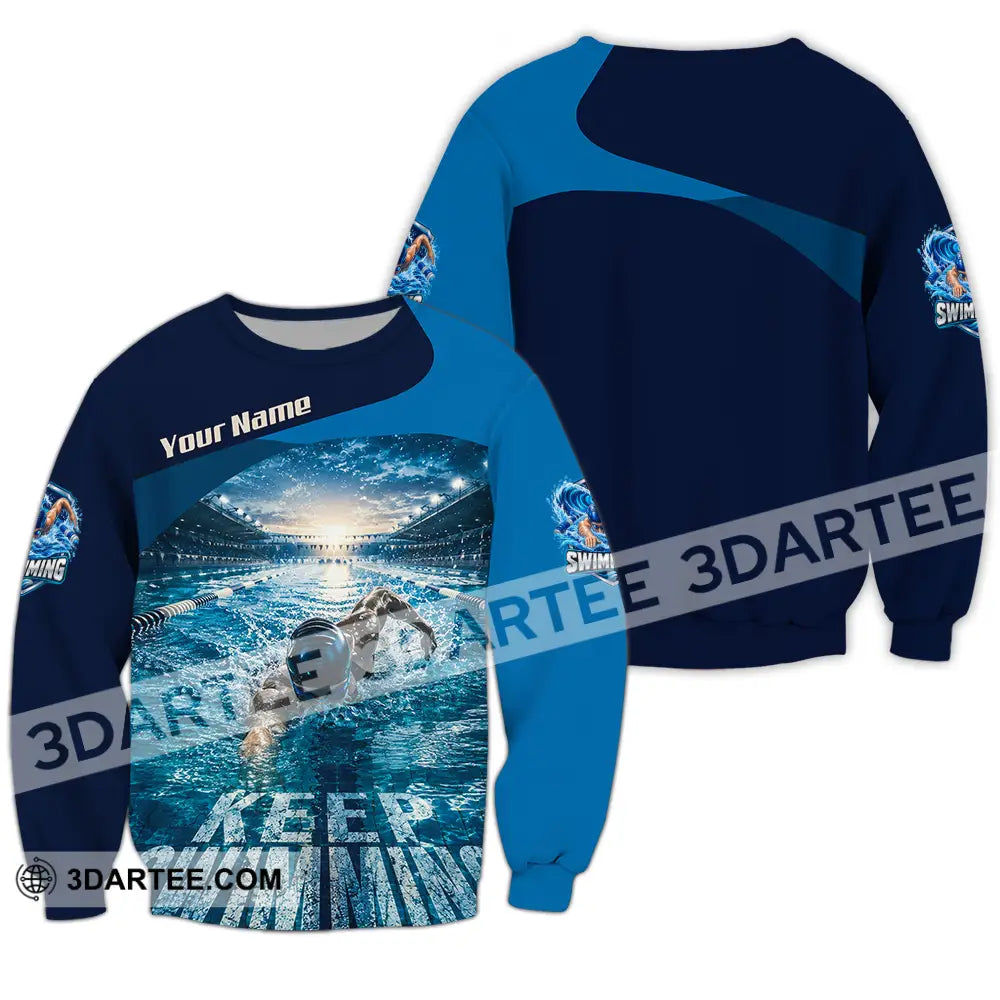 Unisex Shirt - Custom Keep Swimming Shirt - Long Sleeve / S - T-shirt