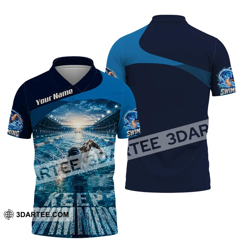 Unisex Shirt - Custom Keep Swimming Shirt - Polo Shirt / S - T-shirt