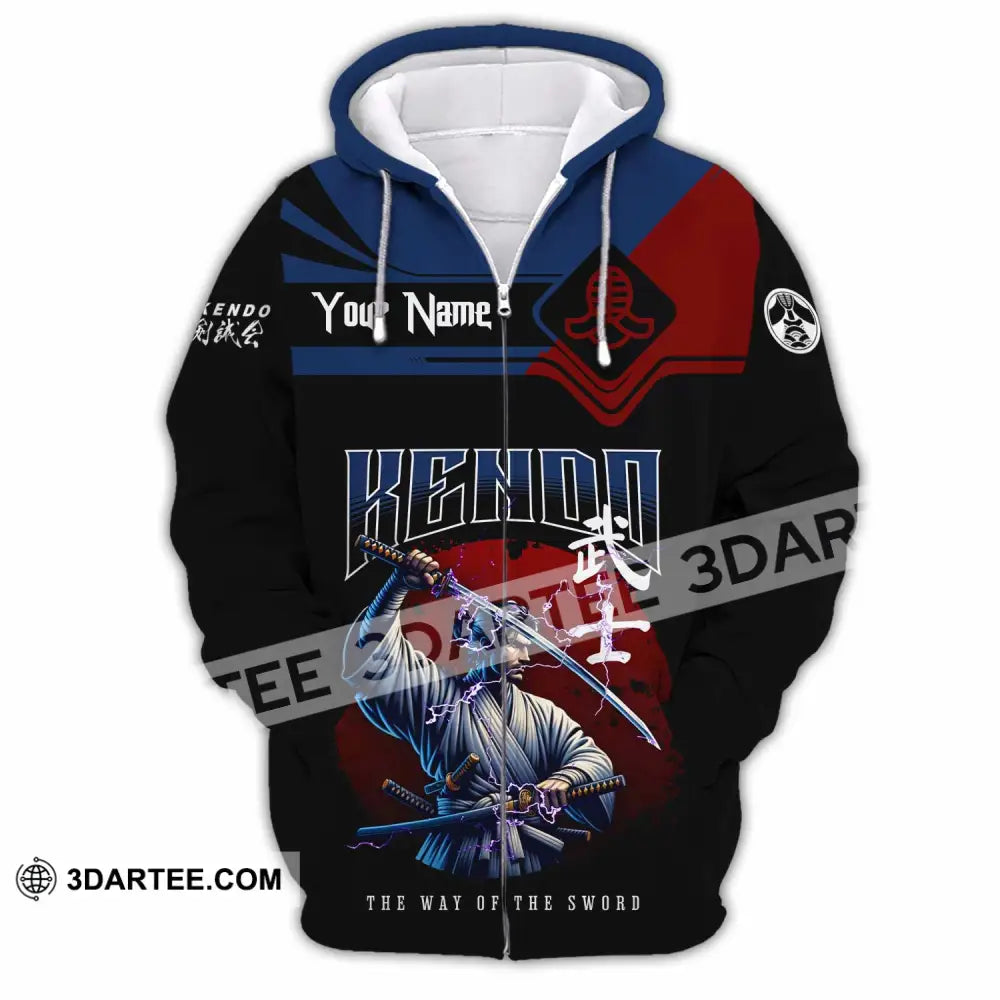 Unisex Shirt Custom Kendo The Way Of The Sword Shirt Zipper Hoodie / S T shirt