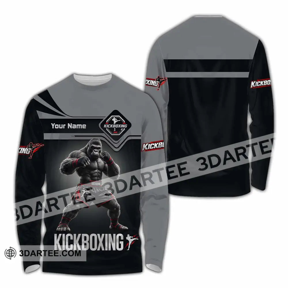 Unisex Shirt - Custom Kickboxing Shirt - Long Sleeve Shirt / S - T-shirt