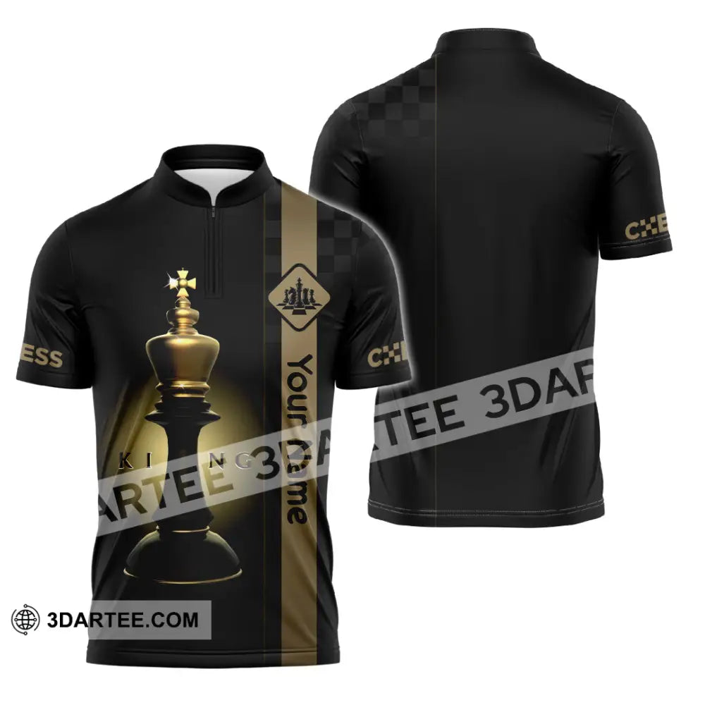 Unisex Shirt - Custom King Of Chess Shirt Zipper Polo Shirt / S T-shirt