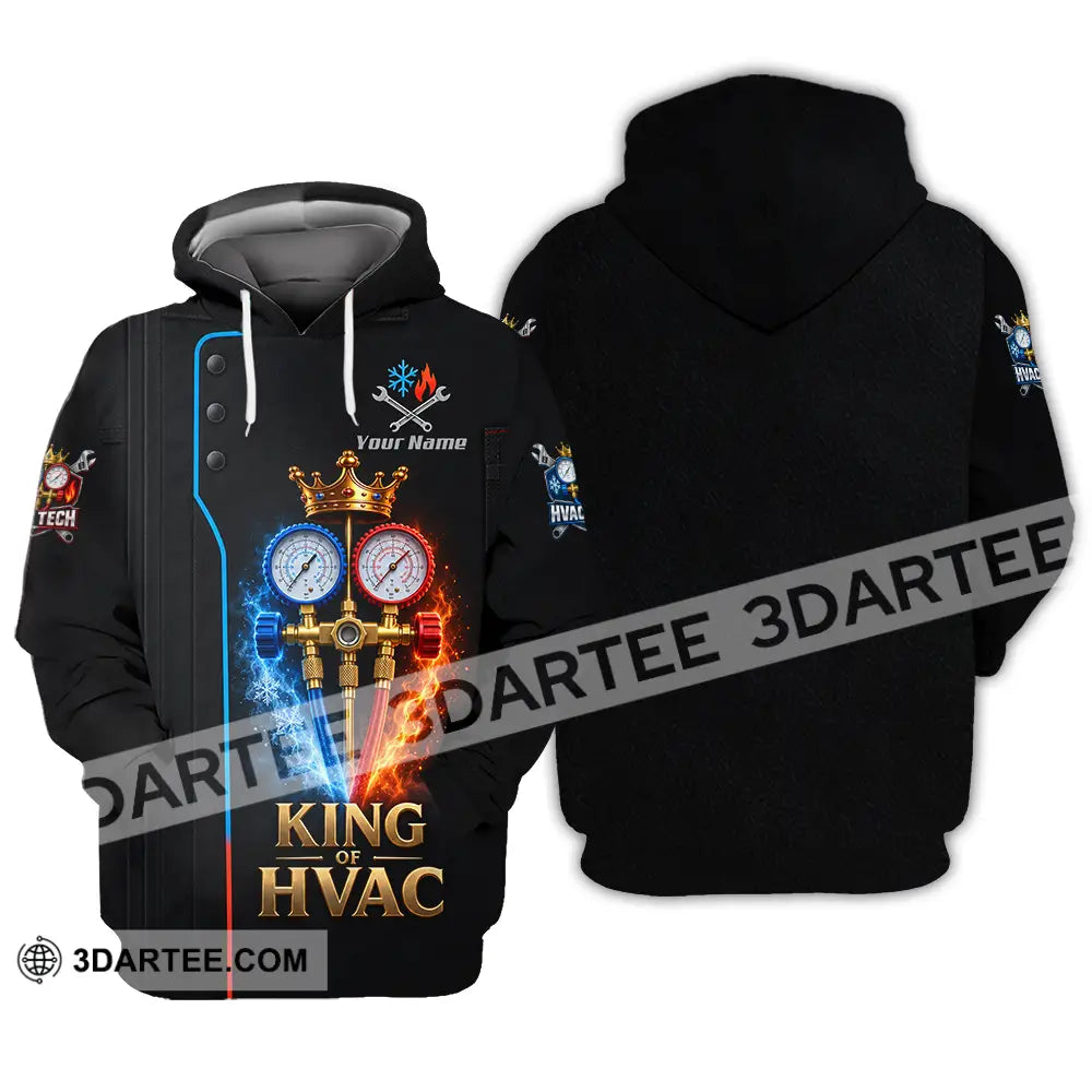 Unisex Shirt - Custom King Of HVAC Shirt - Hoodie / S - T-shirt