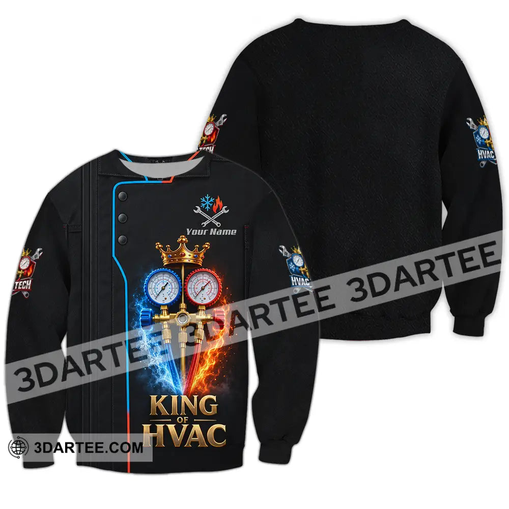 Unisex Shirt - Custom King Of HVAC Shirt - Long Sleeve / S - T-shirt