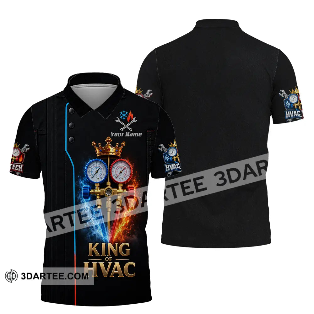 Unisex Shirt - Custom King Of HVAC Shirt - Polo Shirt / S - T-shirt