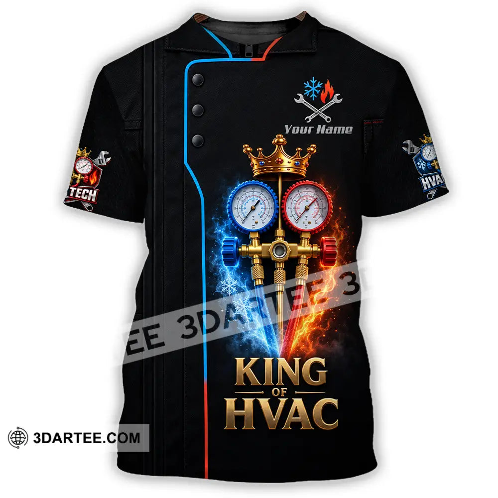 Unisex Shirt - Custom King Of HVAC Shirt - T-Shirt / S - T-shirt