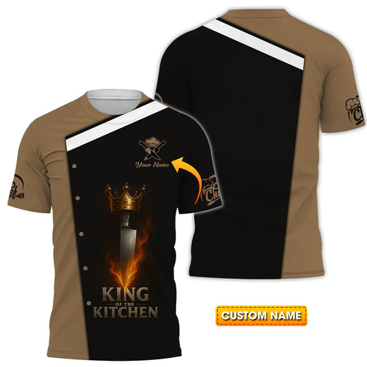 Unisex Shirt - Custom King Of Kitchen Chef Shirt T-shirt