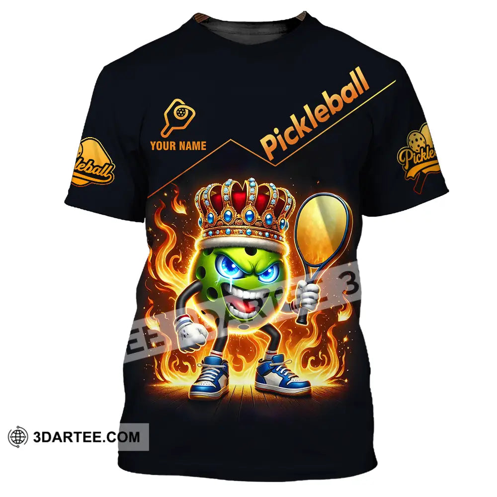 Unisex Shirt - Custom King Of Pickleball Fire Pickleball Shirt T-Shirt / S T-shirt