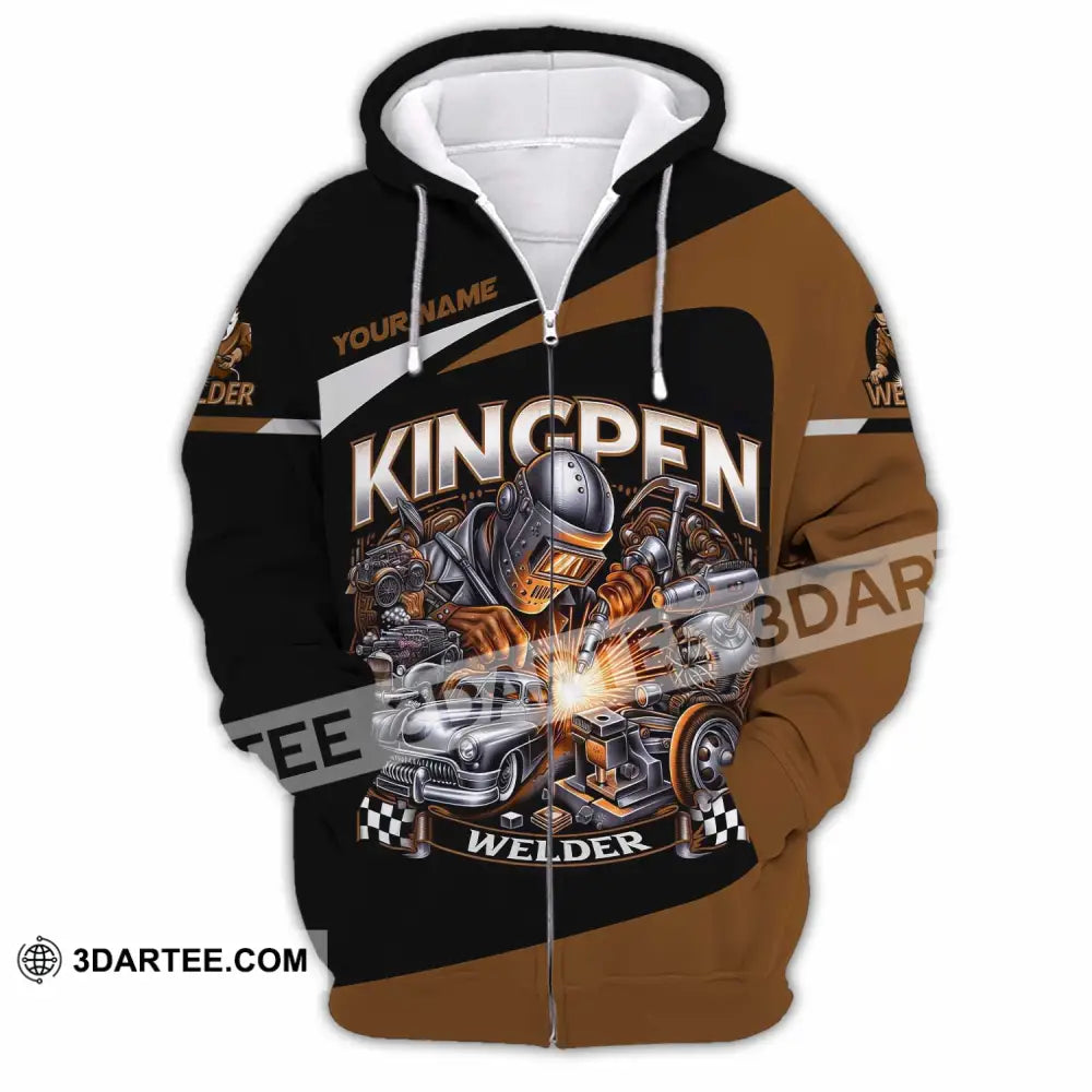 Unisex Shirt - Custom Kingpen Welder Shirt Zipper Hoodie / S T-shirt