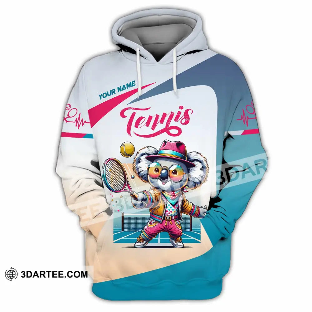 Unisex Shirt Custom Koala Tennis Sport Shirt Hoodie / S T shirt