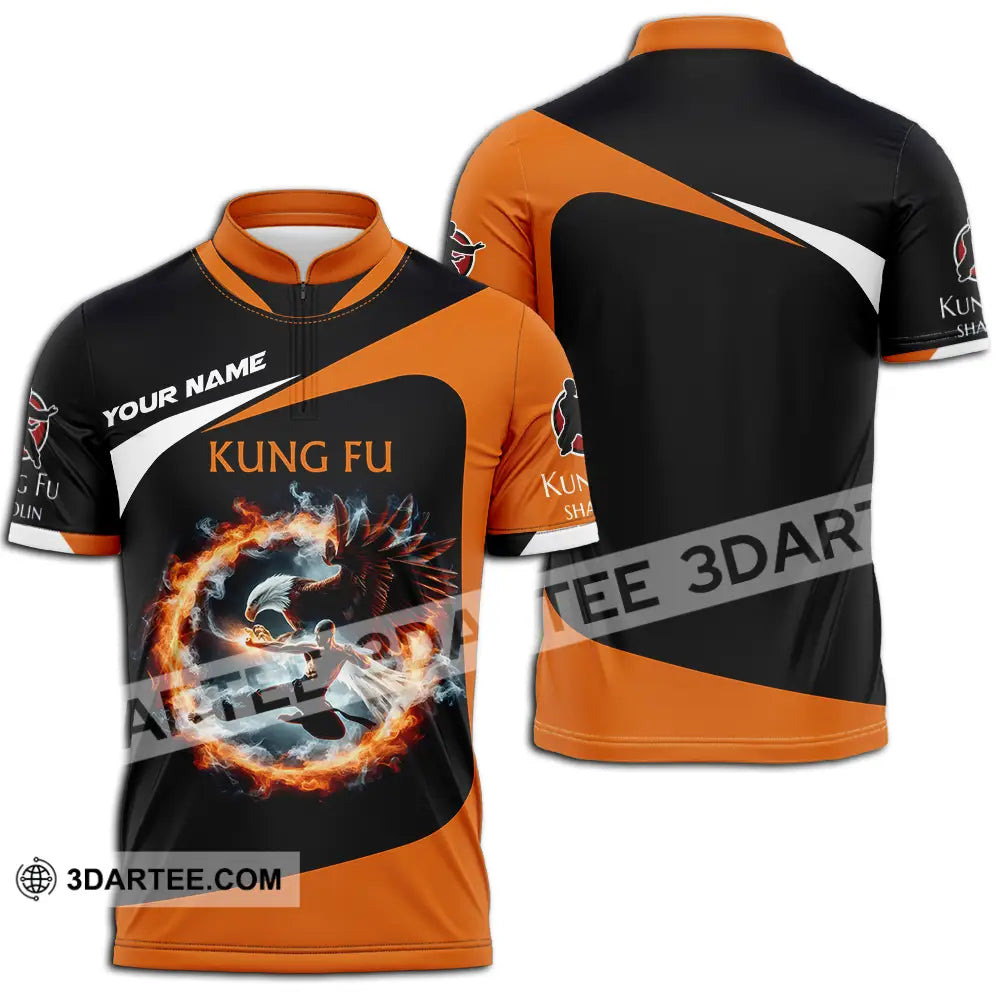 Unisex Shirt - Custom Kung Fu Shirt Zipper Polo Shirt / S T-shirt