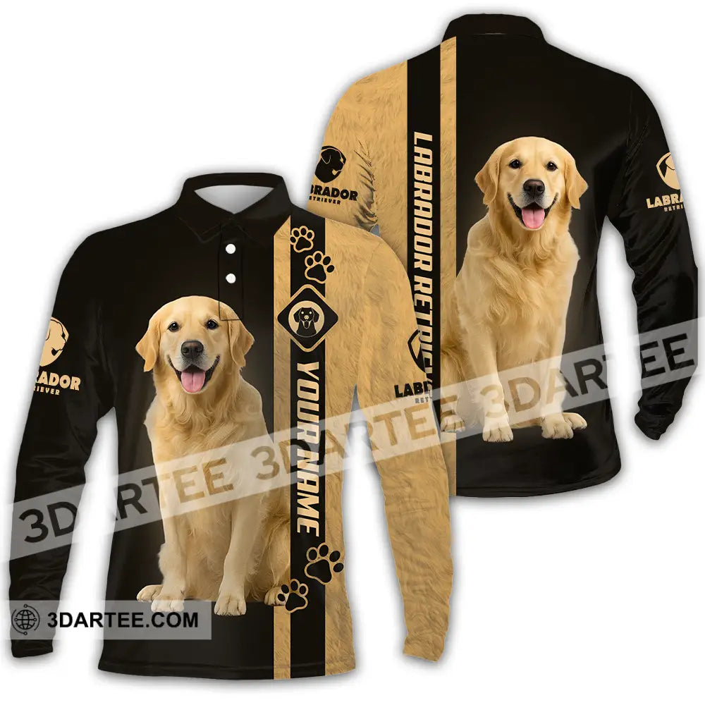 Unisex Shirt - Custom Labrador Retriever Shirt Long Sleeve Polo / S T-shirt