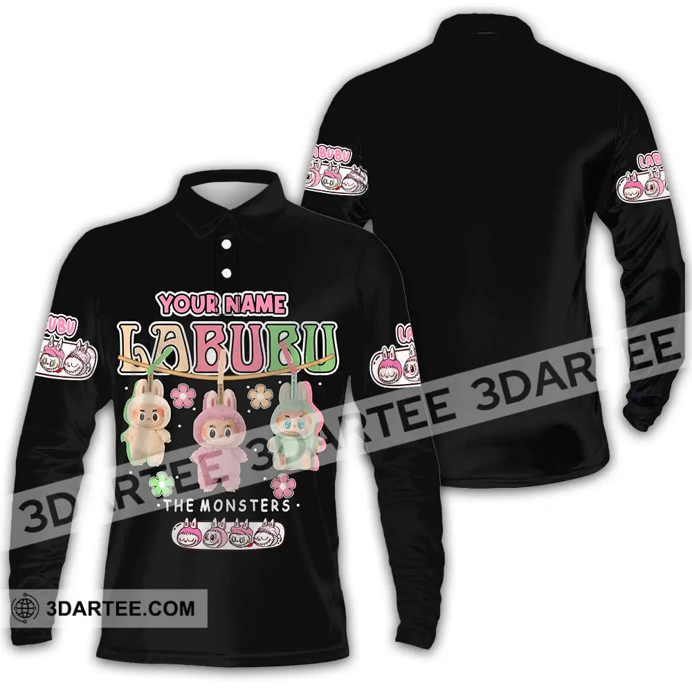 Unisex Shirt - Custom Labubu The Monsters Cute Shirt Cute Collectible Gift Long Sleeve Polo / S T-shirt