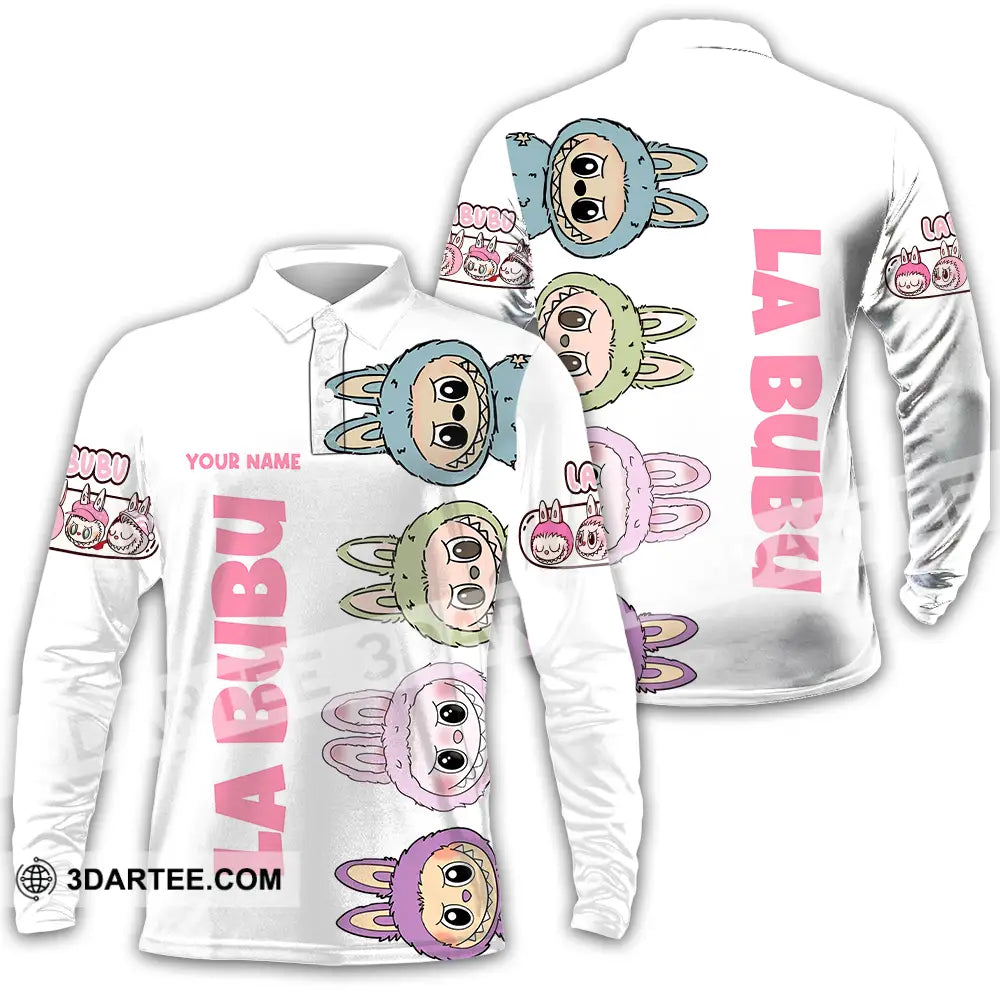 Unisex Shirt - Custom Labubu The Monsters Light Shirt Cute Collectible Gift Long Sleeve Polo / S T-shirt