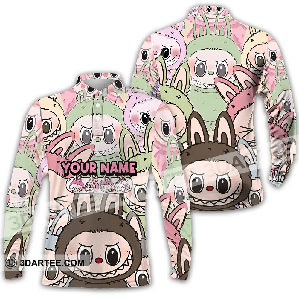Unisex Shirt - Custom Labubu The Monsters Light Shirt Cute Collectible Gift Long Sleeve Polo / S T-shirt