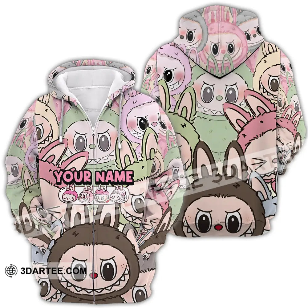 Unisex Shirt - Custom Labubu The Monsters Light Shirt Cute Collectible Gift Zipper Hoodie / S T-shirt