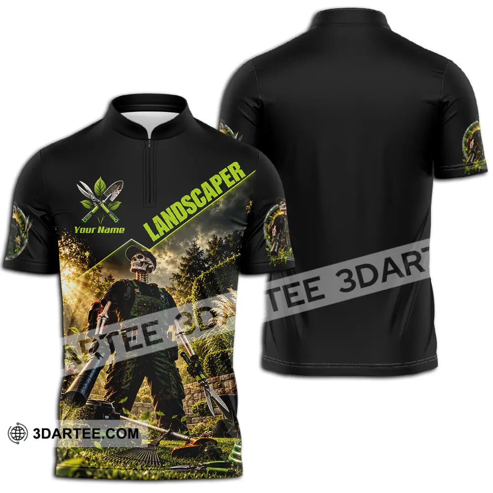 Unisex Shirt - Custom Landscape Shirt - Zipper Polo Shirt / S - T-shirt