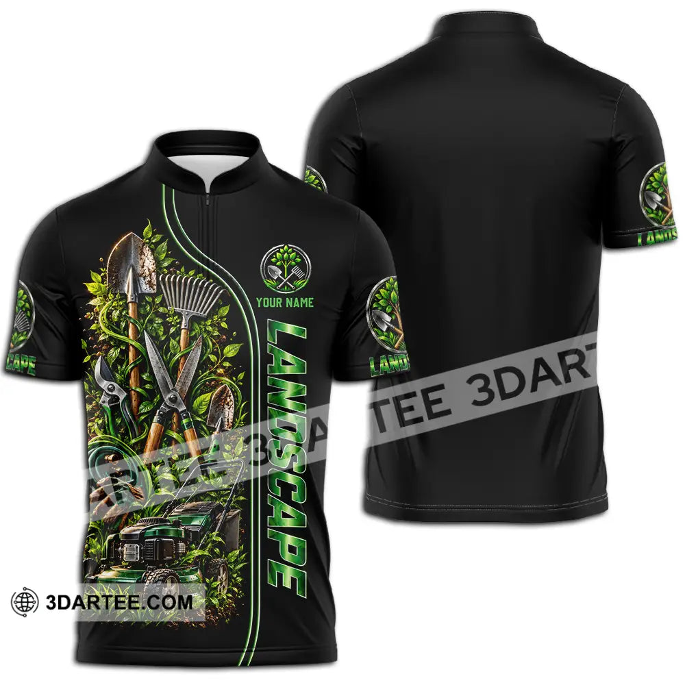Unisex Shirt - Custom Landscape Shirt - Zipper Polo Shirt / S - T-shirt