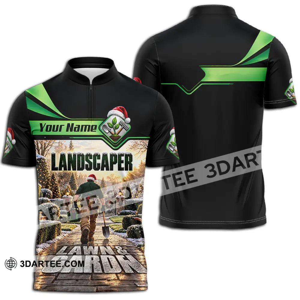 Unisex Shirt - Custom Landscaper Shirt - Zipper Polo Shirt / S - T-shirt