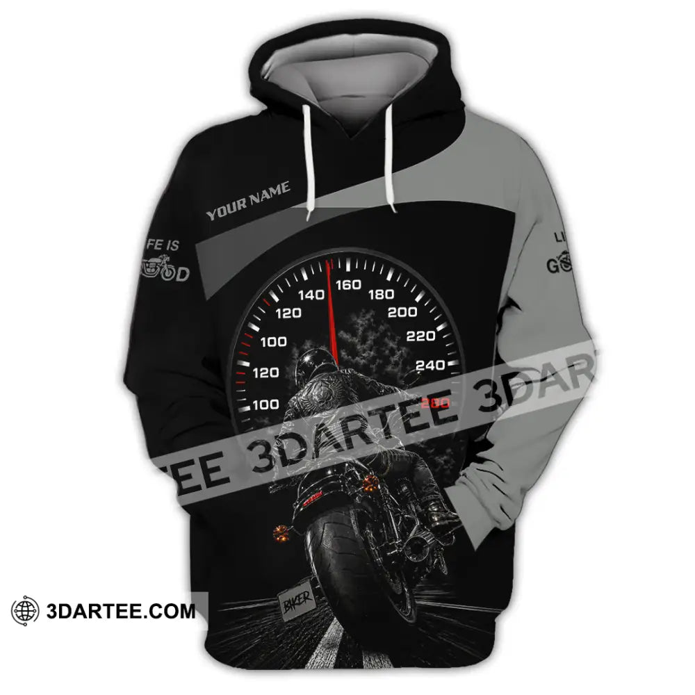 Unisex Shirt - Custom Life Is Good Biker Shirt - Hoodie / S - T-shirt