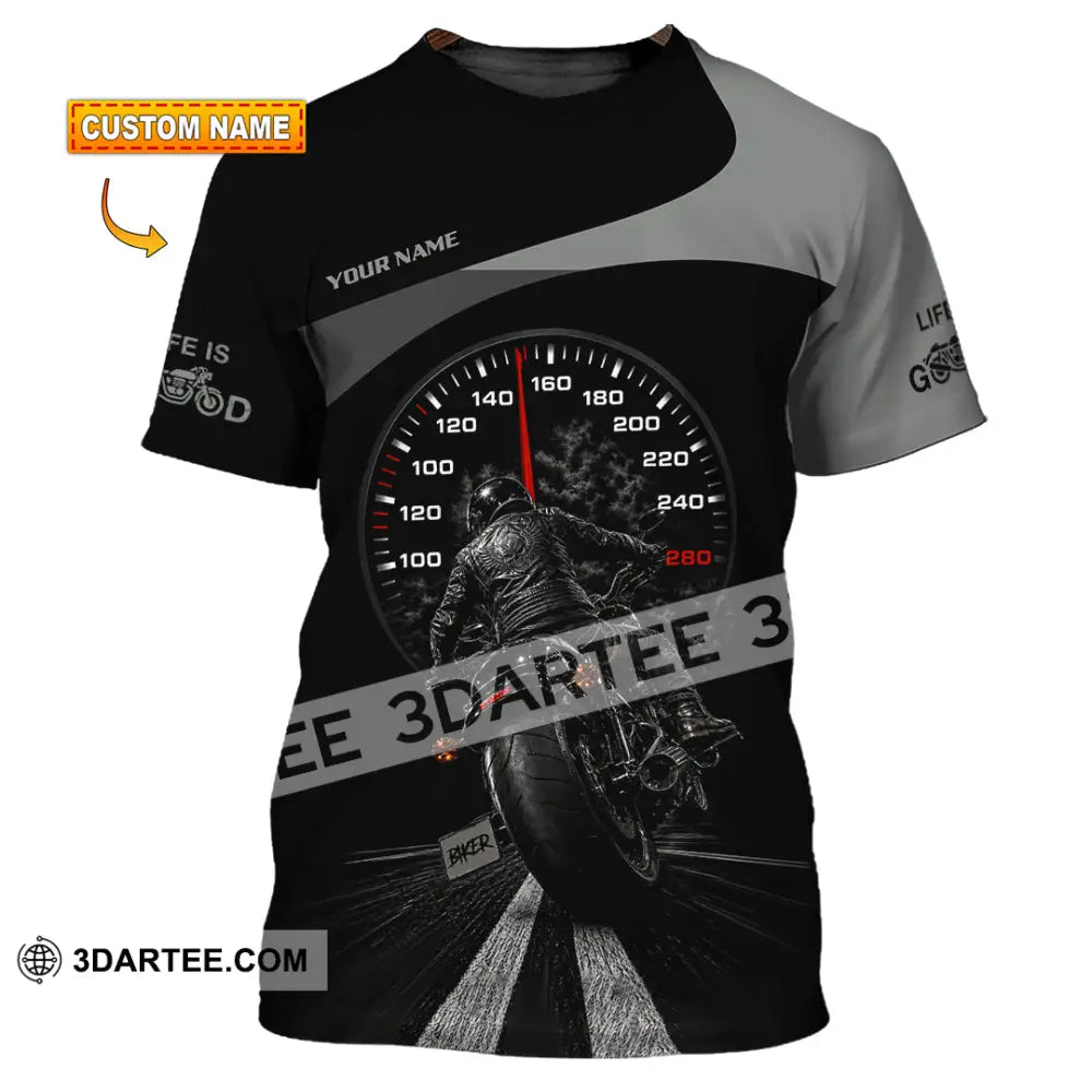 Unisex Shirt - Custom Life Is Good Biker Shirt - T-shirt