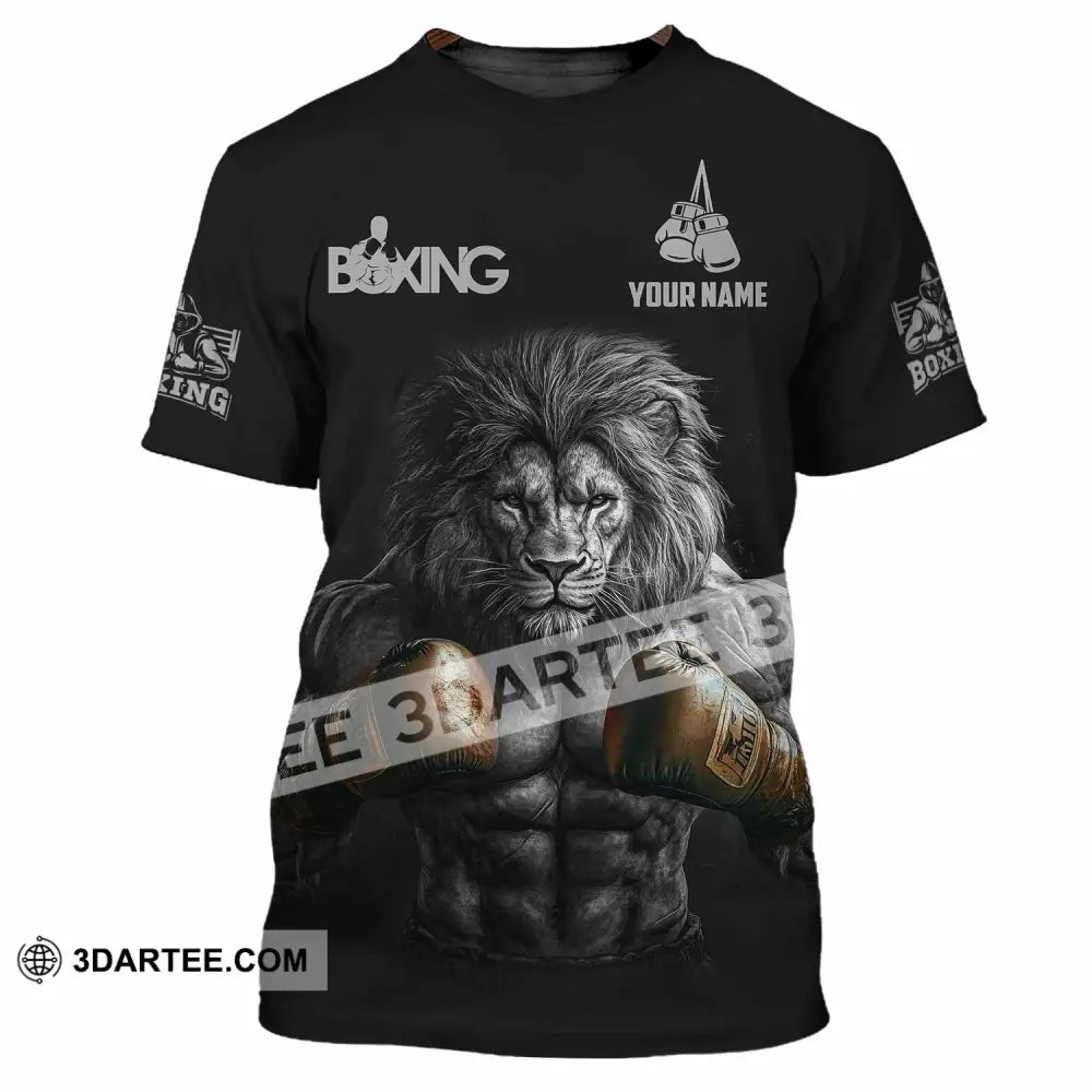 Unisex Shirt - Custom Lion Boxing Lover Sport Shirt T-Shirt / S T-shirt