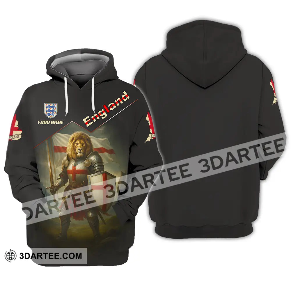 Unisex Shirt - Custom Lion Warrior England Shirt Hoodie / S T-shirt