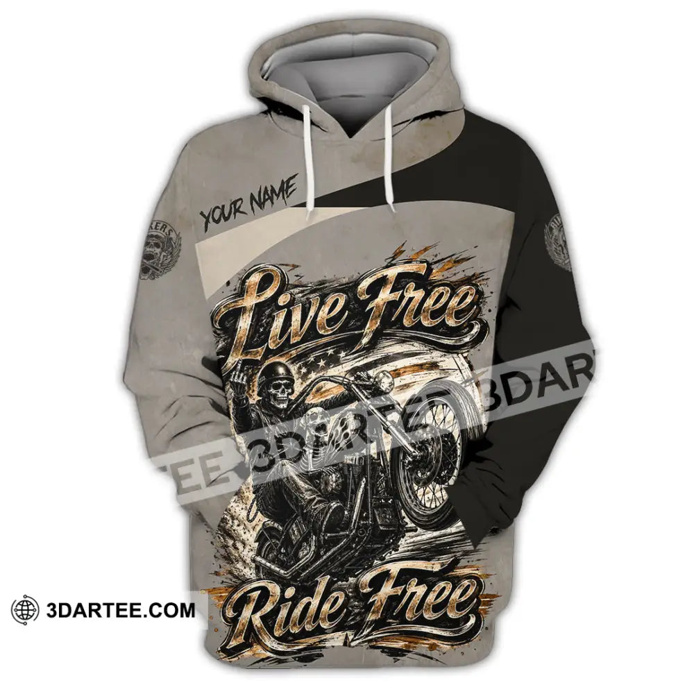 Unisex Shirt - Custom Live Free Ride Free Shirt - Hoodie / S - T-shirt