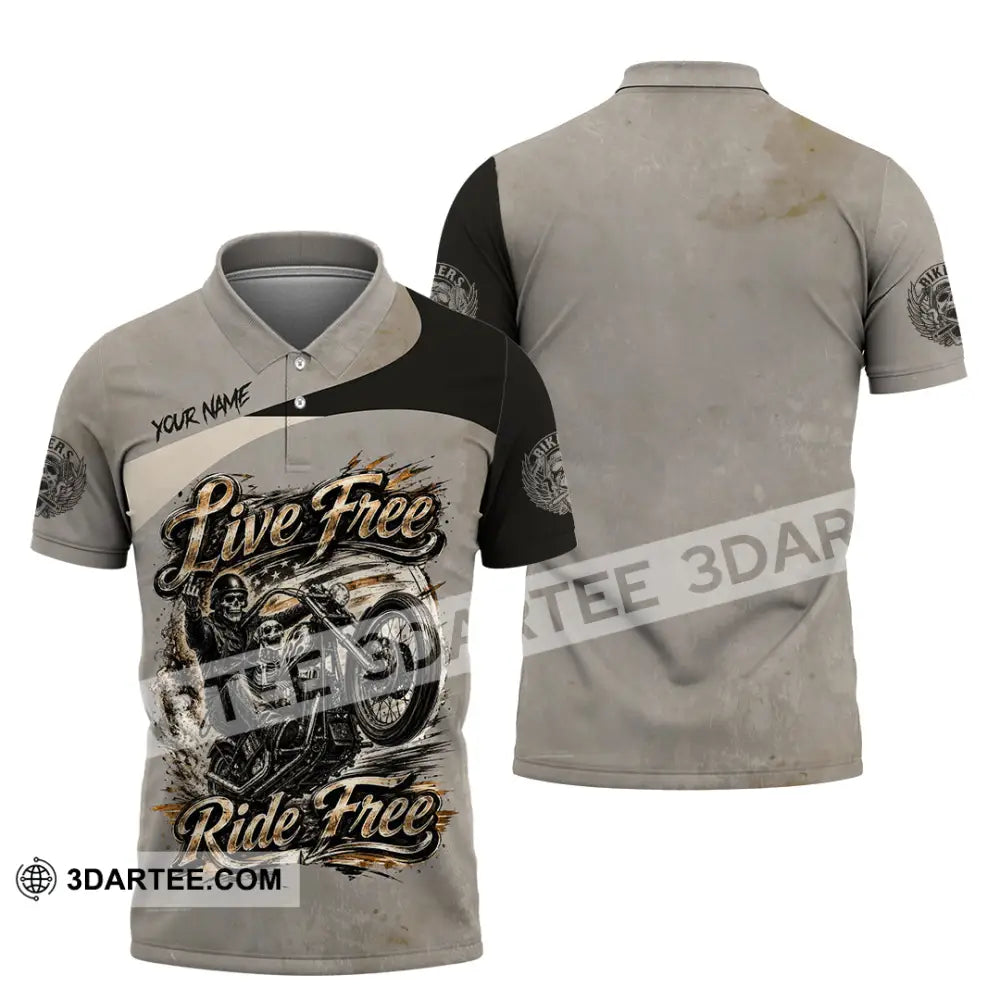 Unisex Shirt - Custom Live Free Ride Free Shirt - Polo Shirt / S - T-shirt