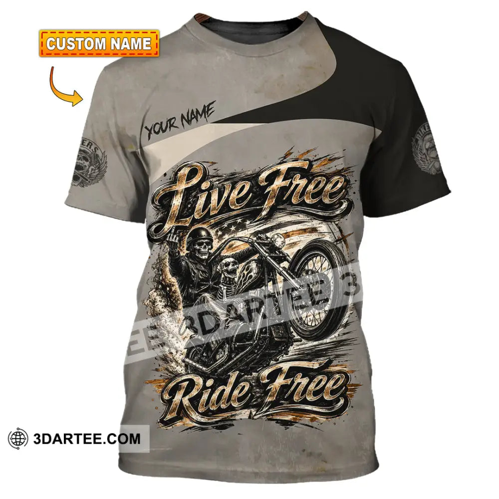 Unisex Shirt - Custom Live Free Ride Free Shirt - T-shirt
