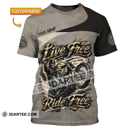 Unisex Shirt - Custom Live Free Ride Free Shirt - T-shirt