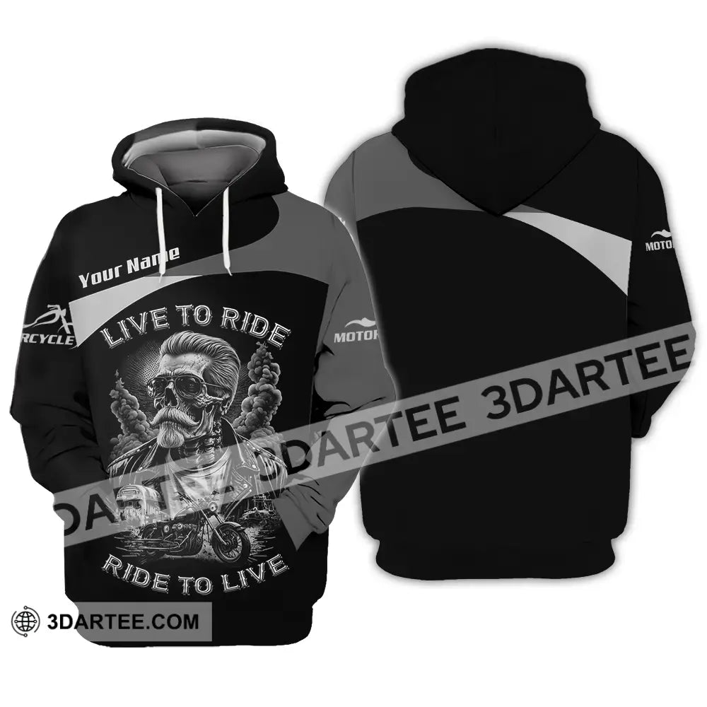 Unisex Shirt - Custom Live To Ride Ride To Live 3D Shirt - Hoodie / S - T-shirt