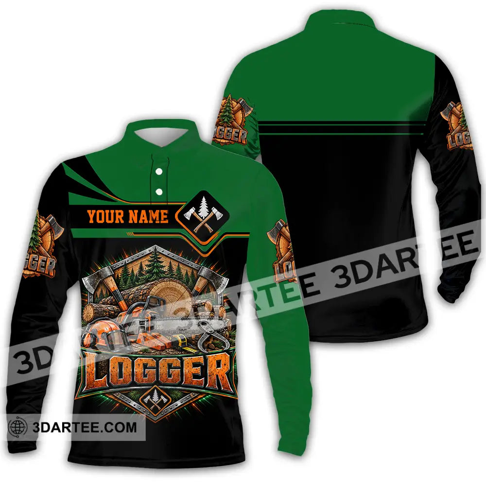 Unisex Shirt - Custom Logger Shirt - Long Sleeve Polo / S - T-shirt
